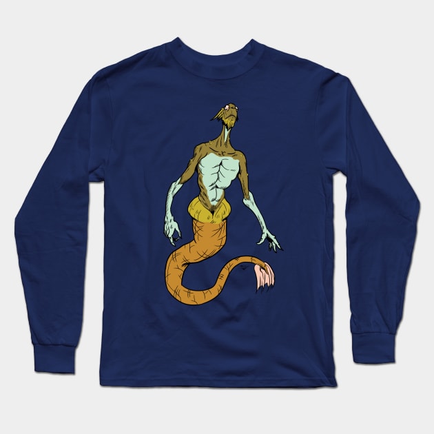 Lagoon Creature Long Sleeve T-Shirt by Victor Maristane